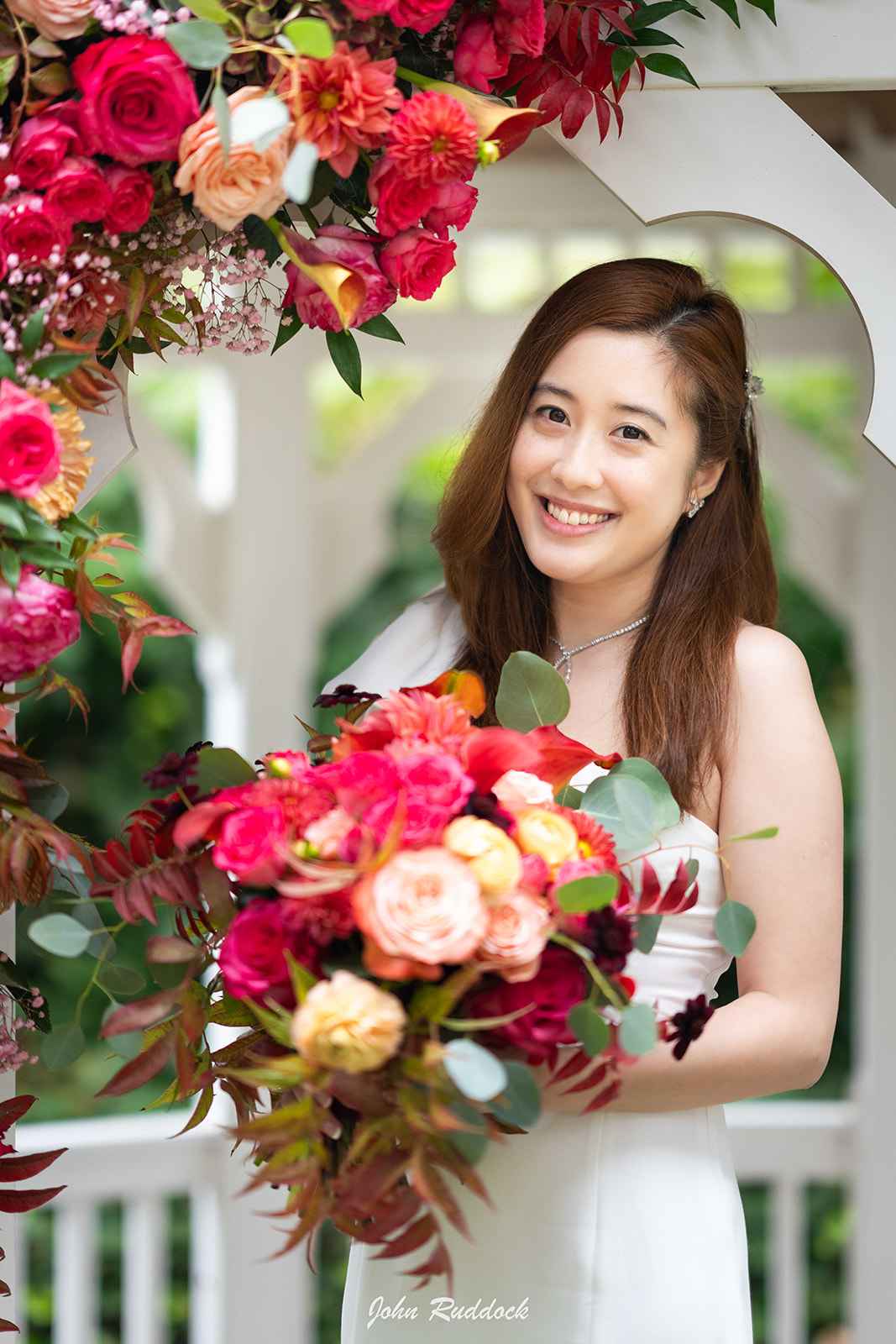beautiful bride at the gazebo